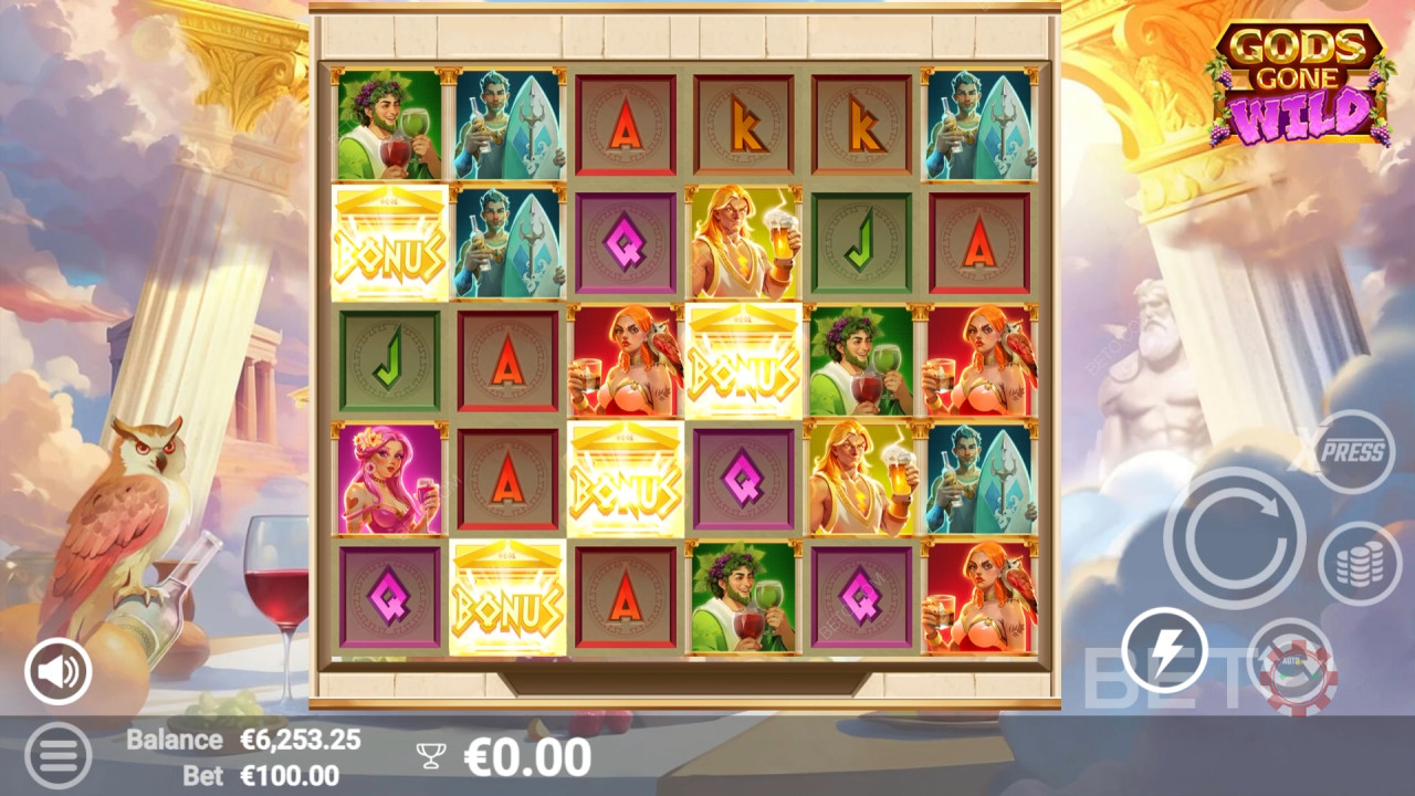 Recenzja Gods Gone Wild od BETO Slots