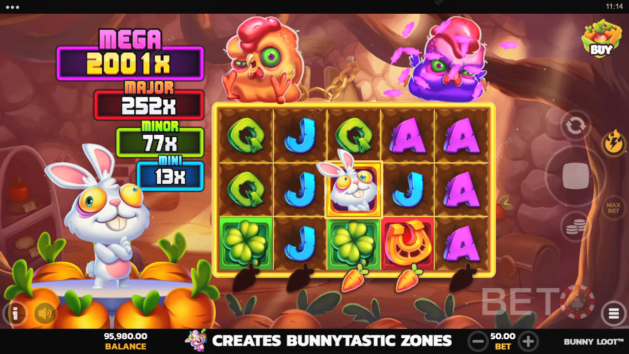 Funkcje bonusowe wyjaśnione w Bunny Loot przez PearFiction