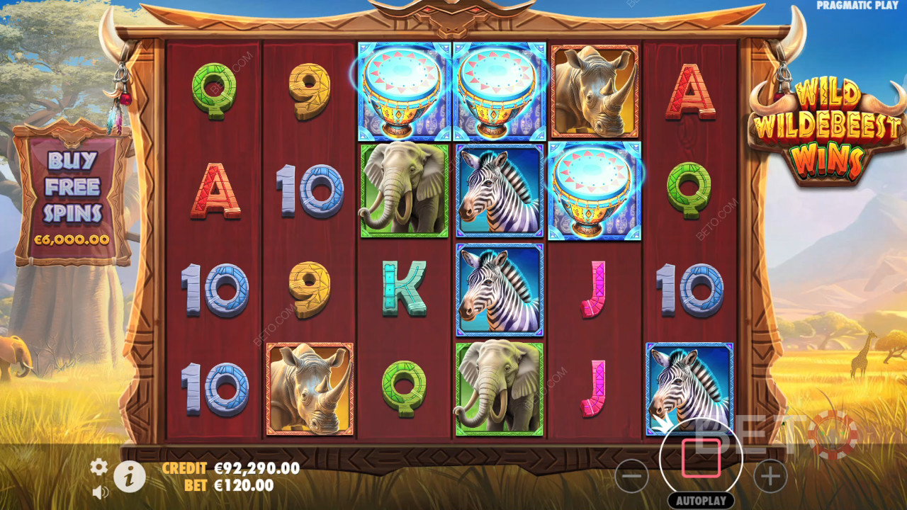 Recenzja wygranych Wild Wildebeest od BETO Slots