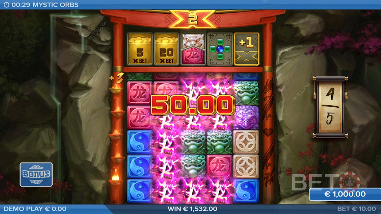 Silnik Cluster Pays wzmocni twoje playthroughs w tej grze kasynowej.