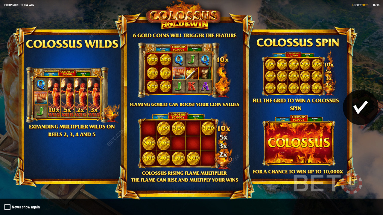 Ciesz się dzikami Colossusa, respinami i jackpotami w slocie Colossus: Hold and Win