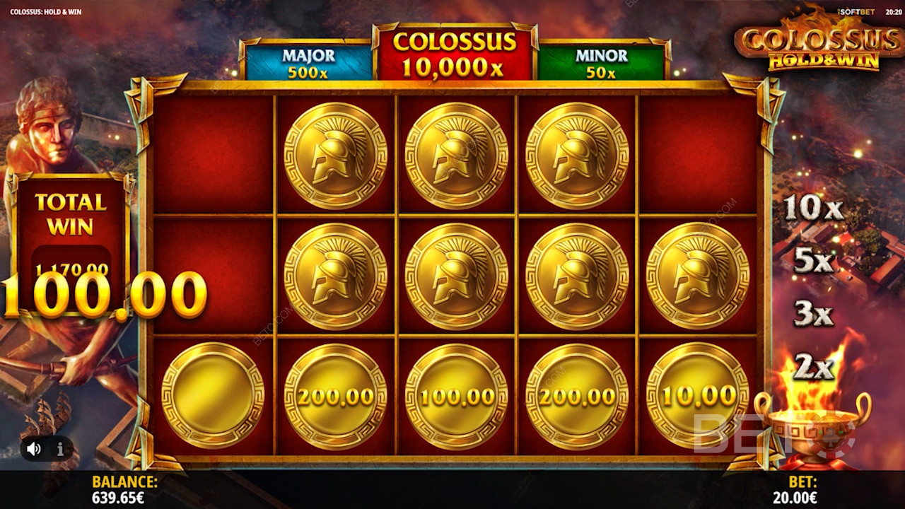 Zdobądź nagrody pieniężne w postaci złotych monet w funkcji Hold and Win