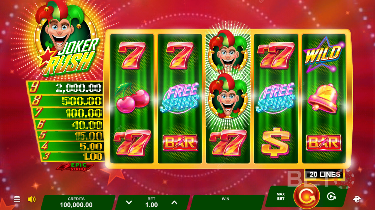 Recenzja Joker Rush od BETO Slots