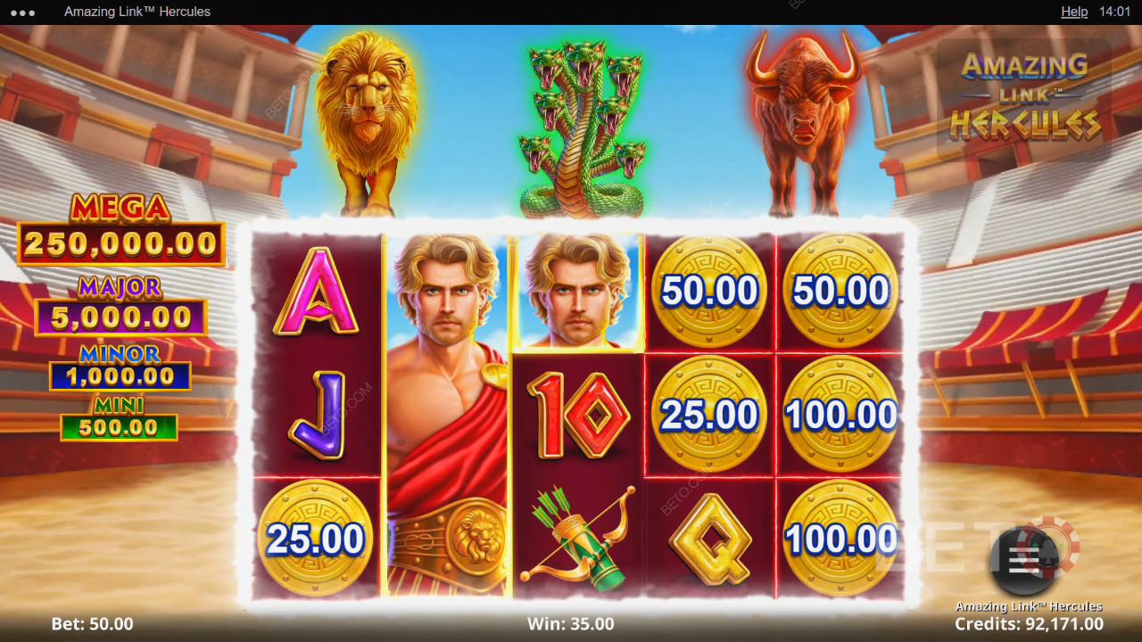Recenzja Amazing Link Hercules od BETO Slots