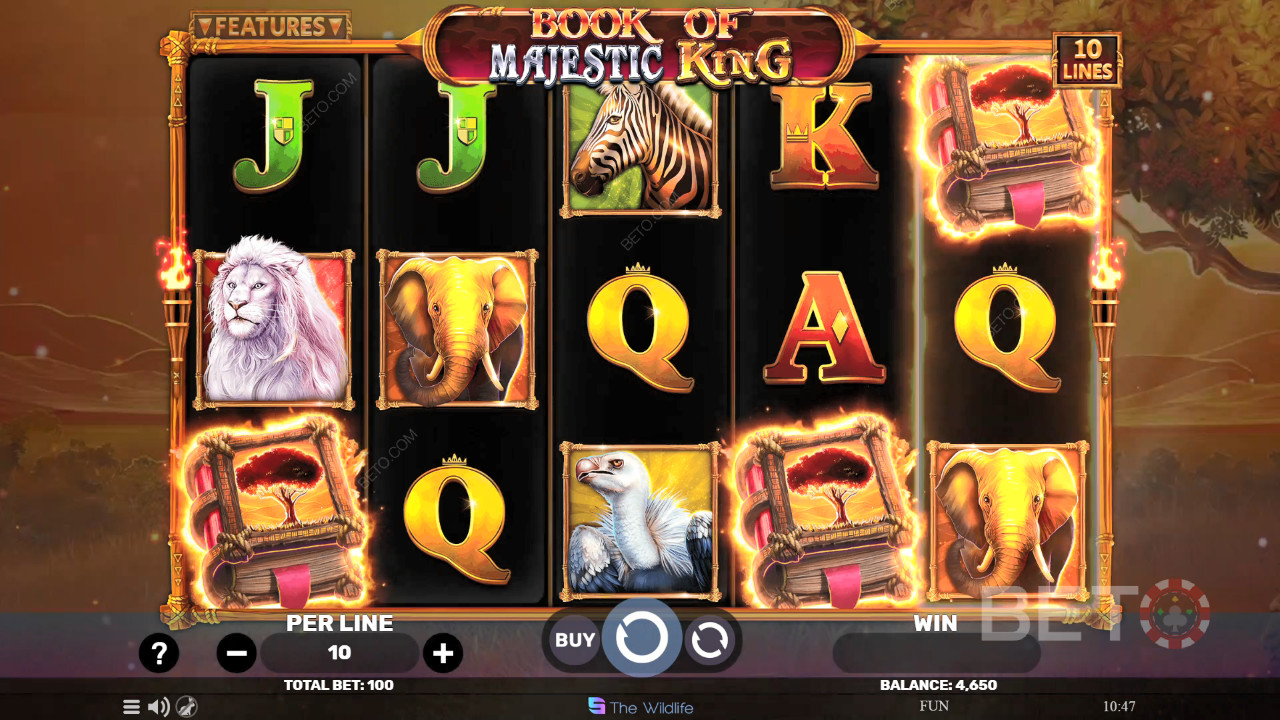 Recenzja Book of Majestic King od BETO Slots