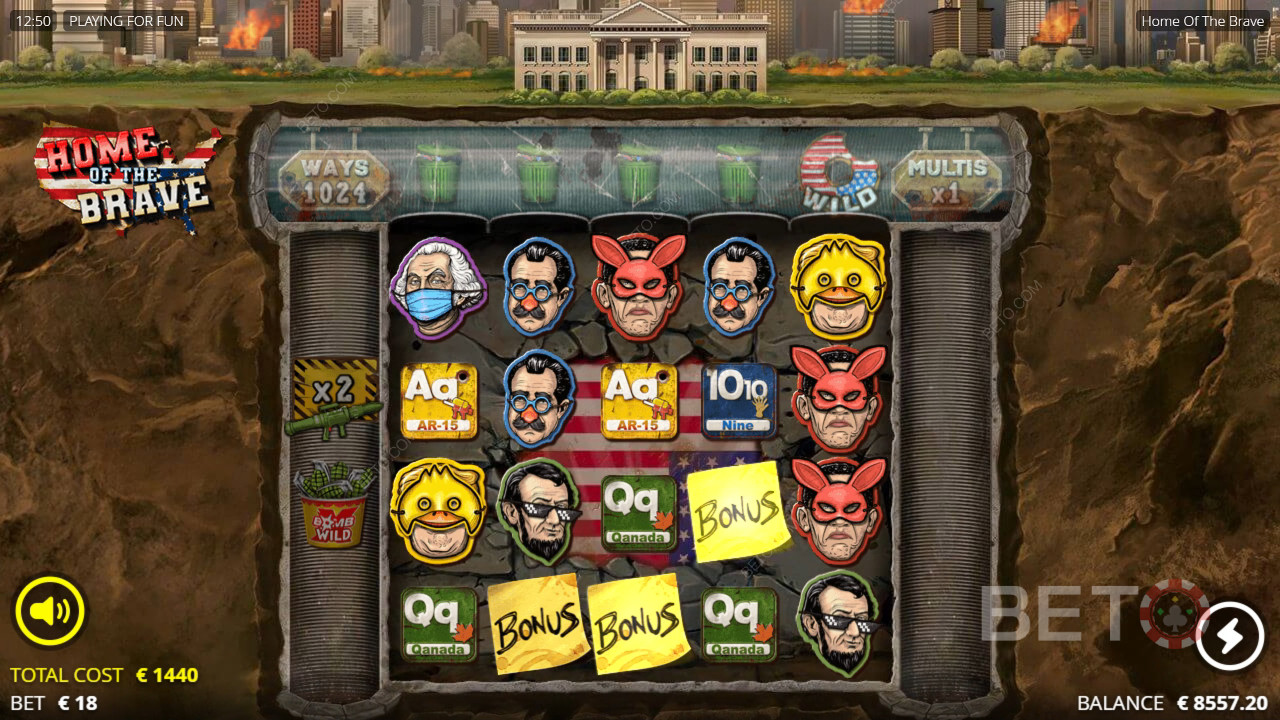 Recenzja Home of the Brave od BETO Slots
