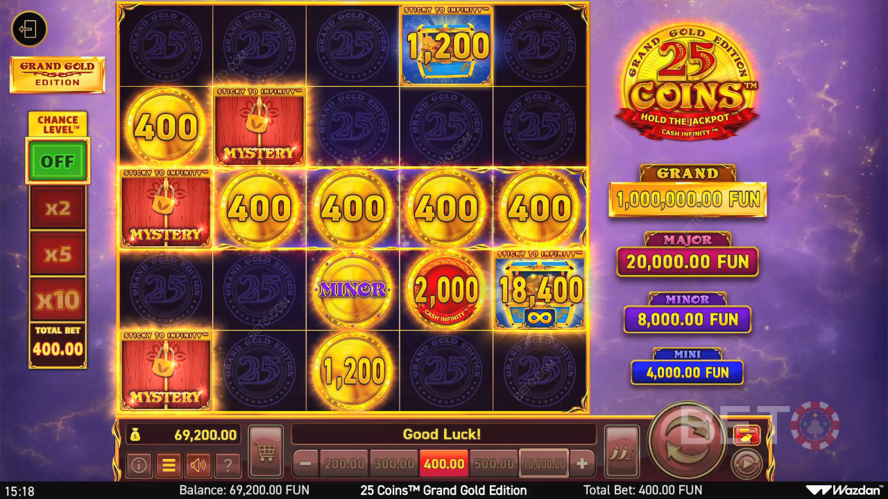 Recenzja 25 Coins Grand Gold Edition od BETO Slots