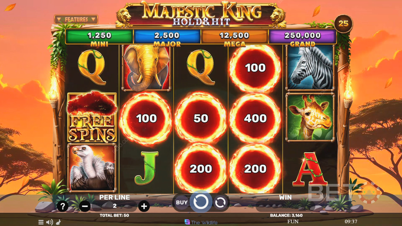 Majestic King - Recenzja Hold & Hit od BETO Slots