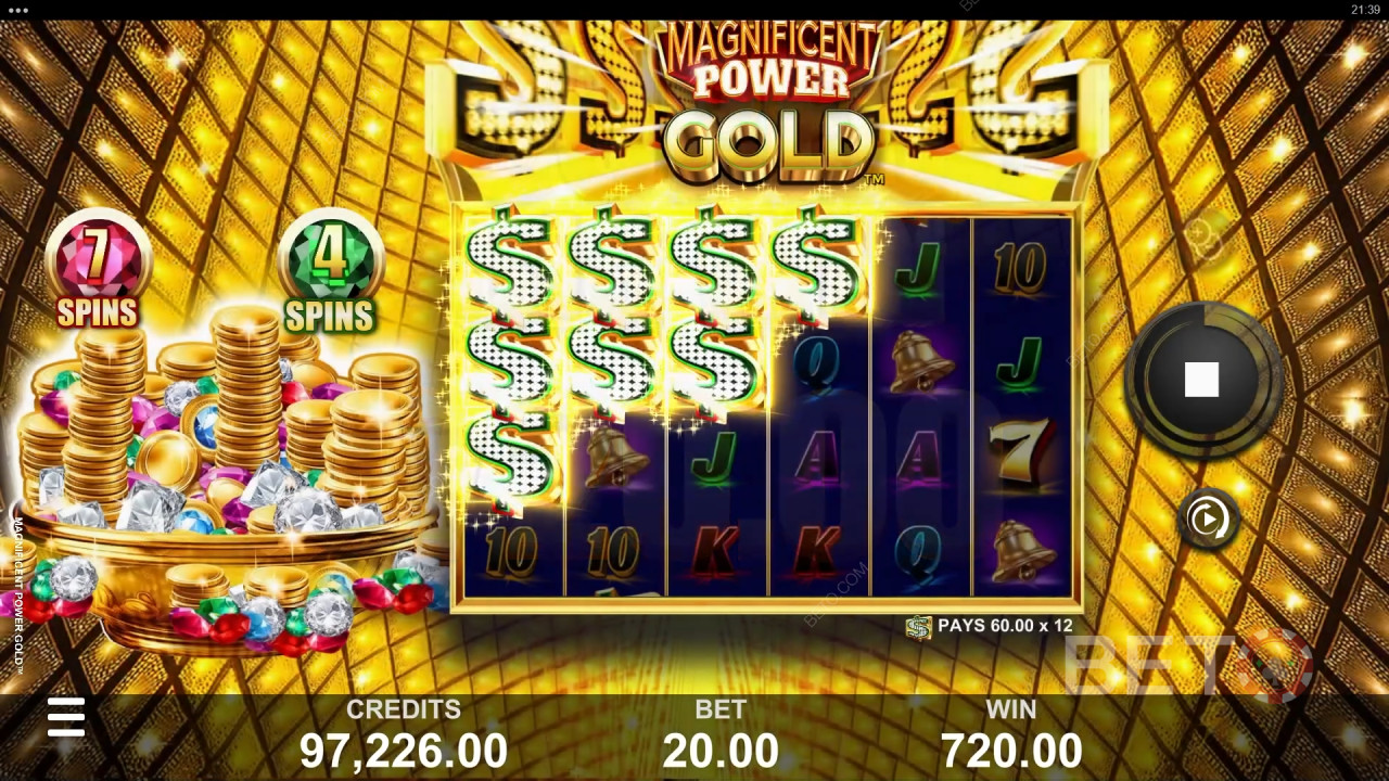Recenzja Magnificent Power Gold od BETO Slots