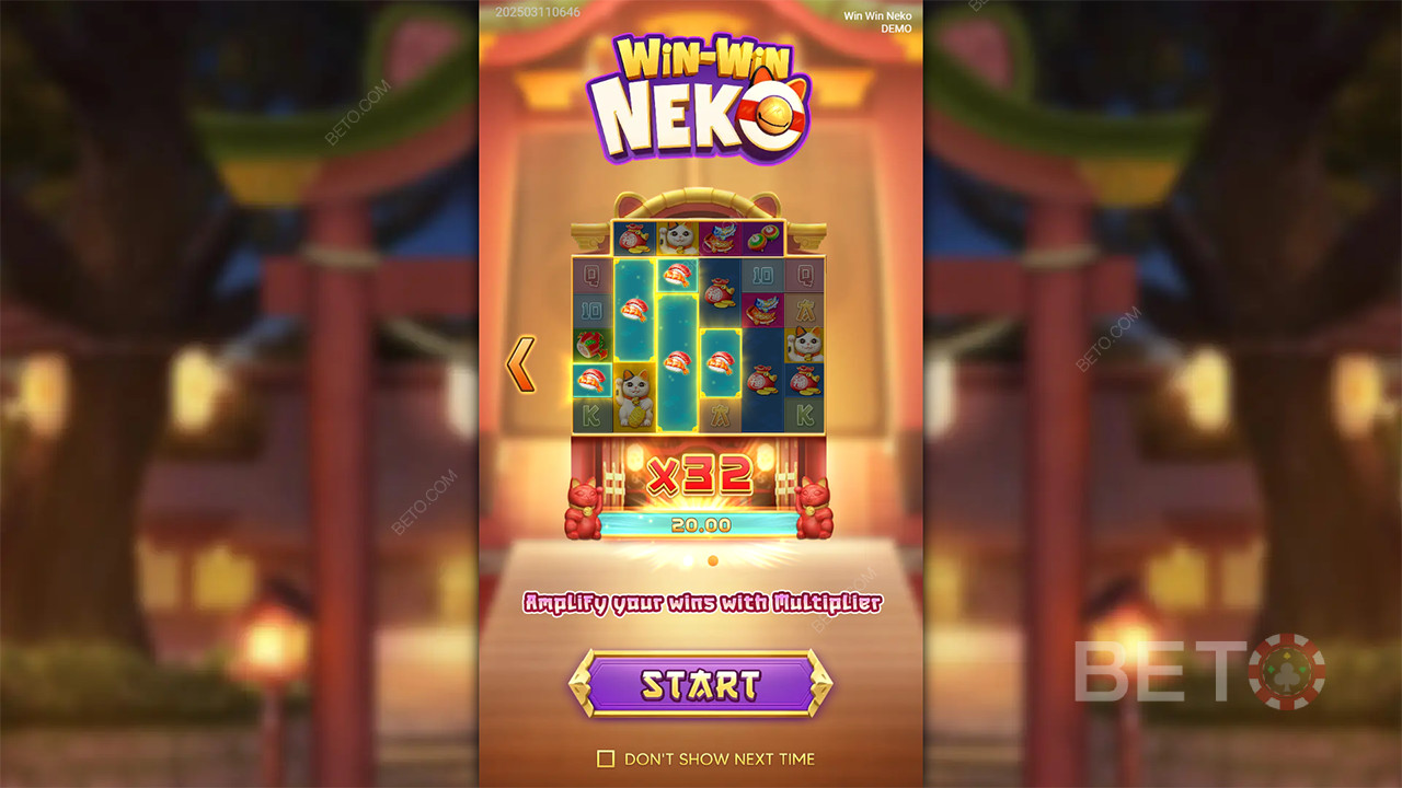 Wygraj 5 000x swój zakład na slocie online Win Win Neko!