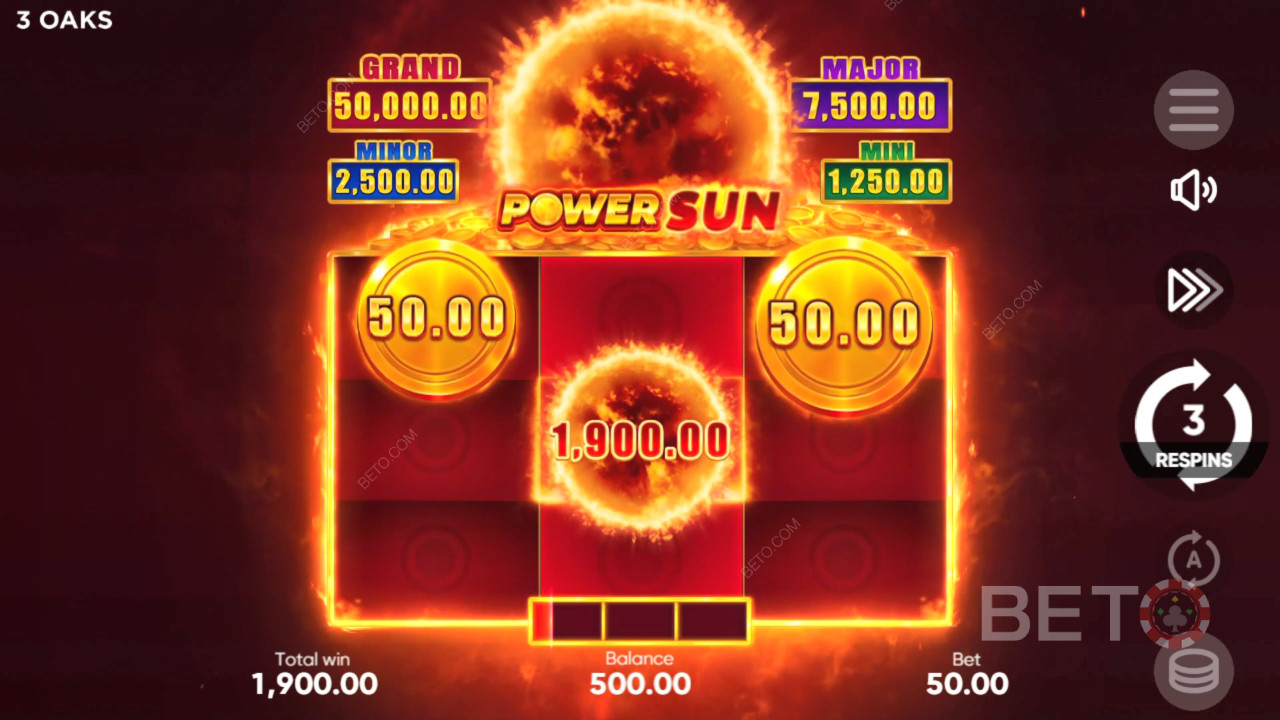 Jak grać w Power Sun od 3 Oaks Gaming