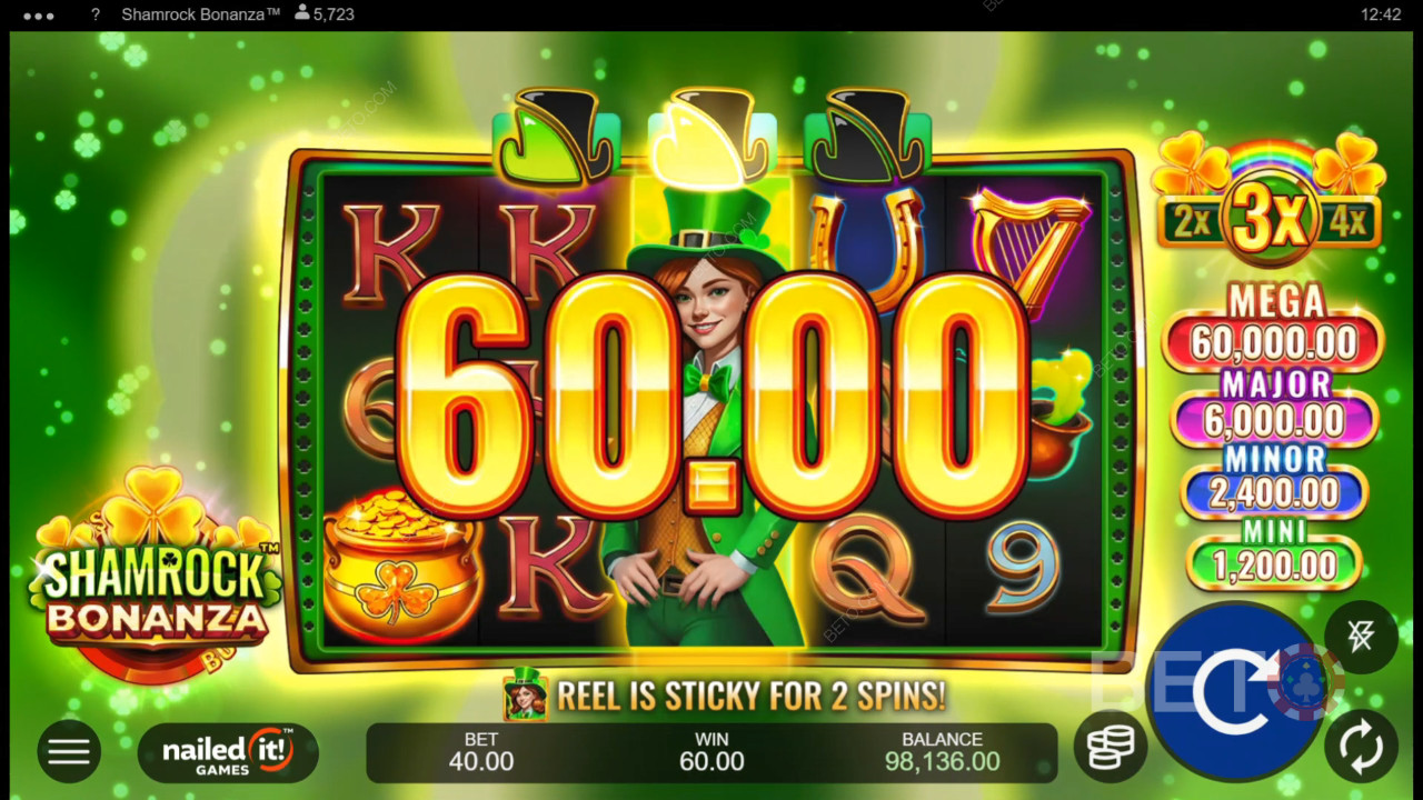 Wygraj 5 340x swój zakład na automacie Shamrock Bonanza!