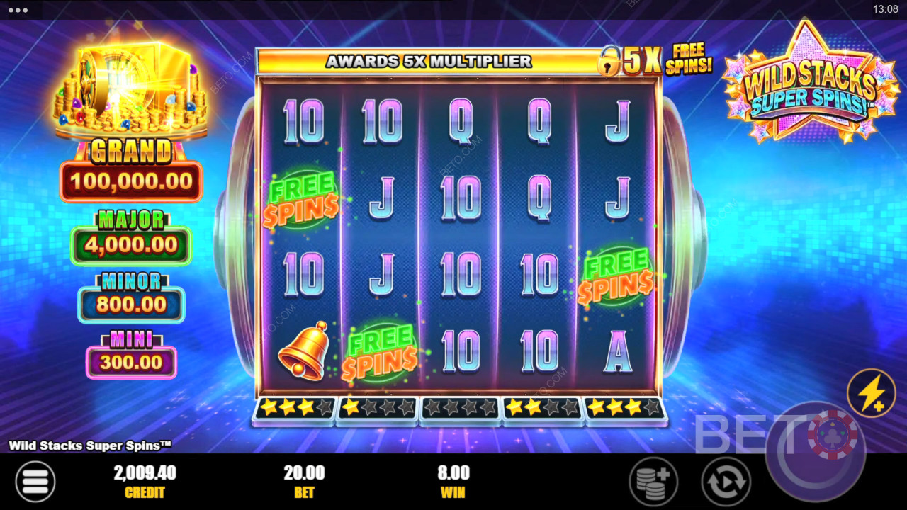 Recenzja super spinów Wild Stacks od BETO Slots