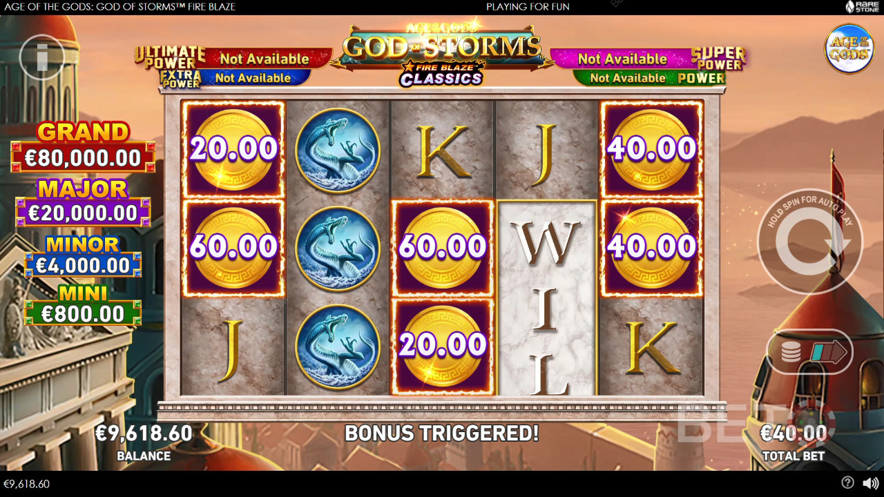 Age of the Gods: God of Storms Fire Blaze Recenzja BETO Slots