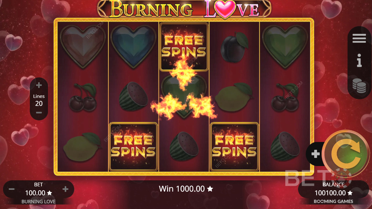 Recenzja Burning Love od BETO Slots