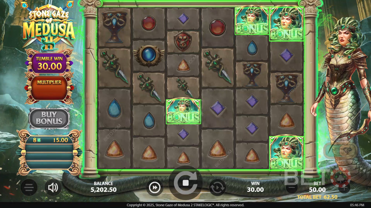Recenzja Stone Gaze of Medusa 2 od BETO Slots