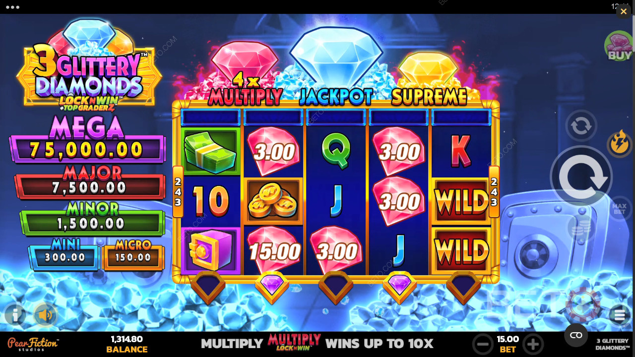 3 Glittery Diamonds Graj Za Darmo