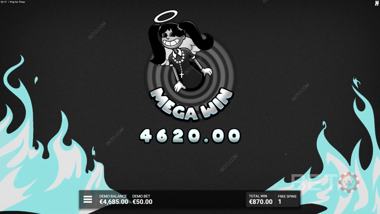 Wygraj 13,333x swój zakład na automacie Pray For Three!