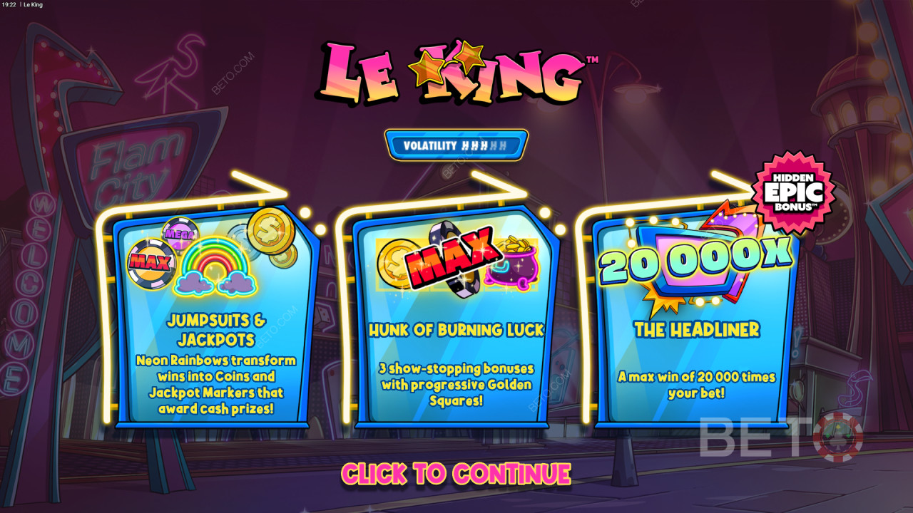 Wygraj 20 000x swój zakład w slocie Le King online!