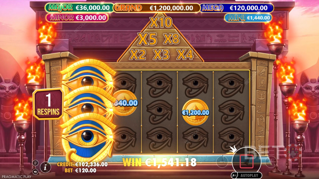 Wygraj 10 000x swój zakład na automacie wideo Mummy