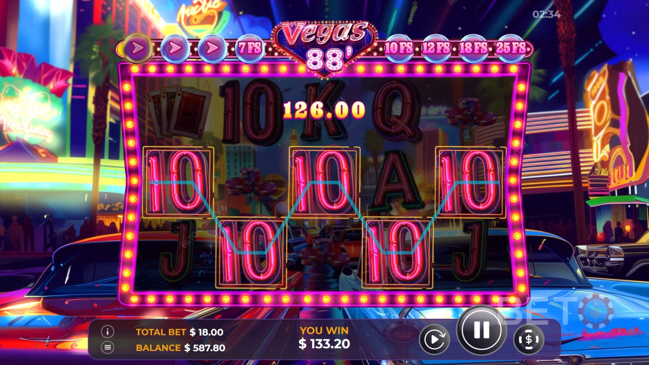 Funkcje bonusowe wyjaśnione w Vegas 88 przez Vibra Gaming
