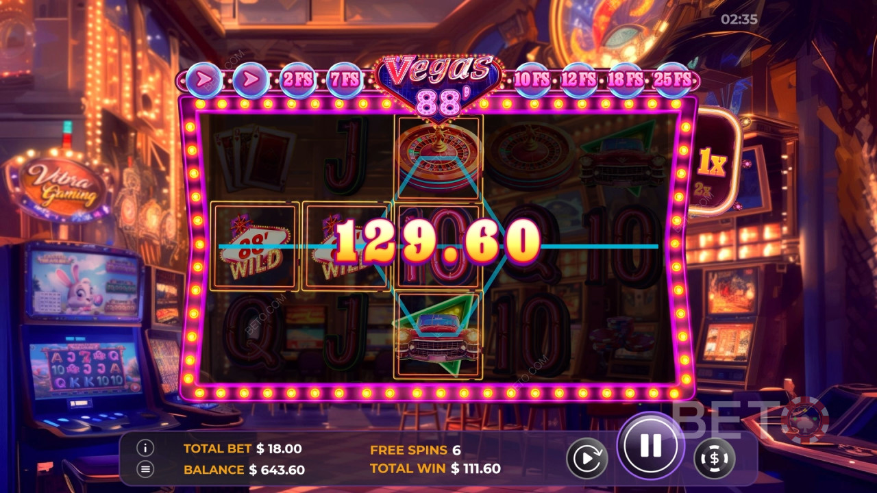 Jak grać w Vegas 88 od Vibra Gaming?