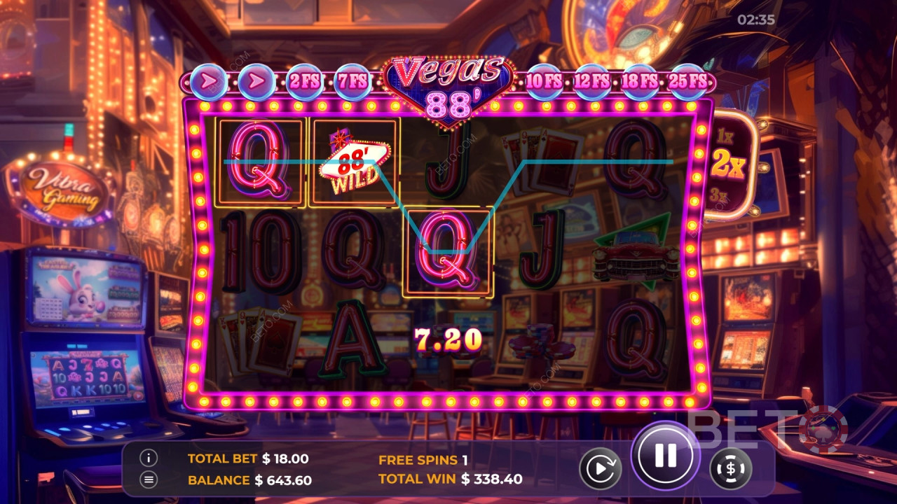 Wygraj 2600-krotność zakładu na automacie wideo Vegas 88!