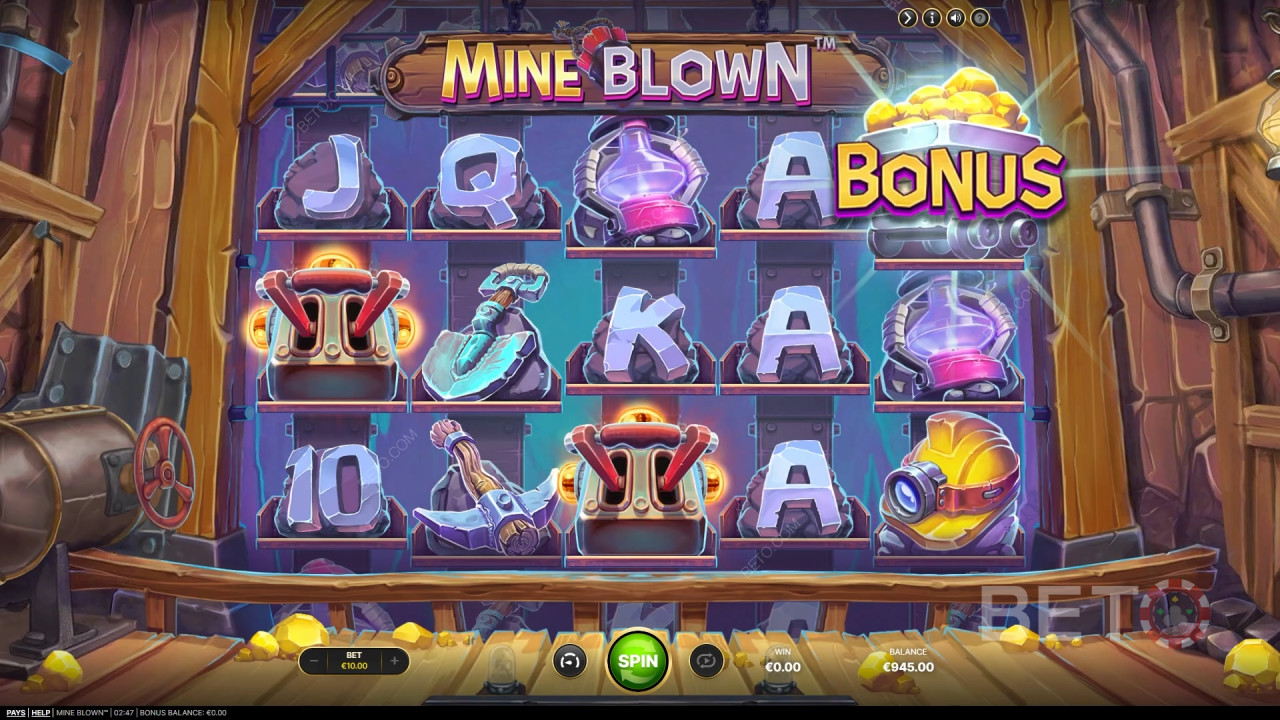 Recenzja Mine Blown od BETO Slots