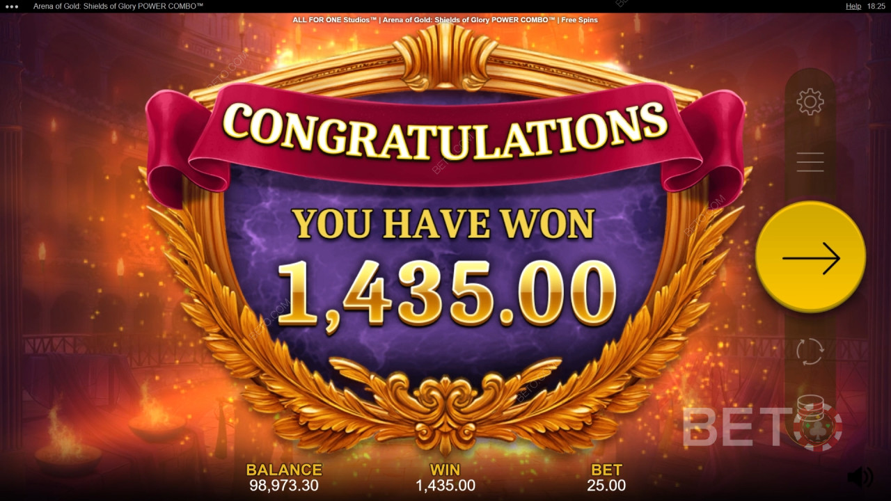 Wygraj 10 000x swój zakład w Arena of Gold: Shields of Glory Power Combo Video Slot!