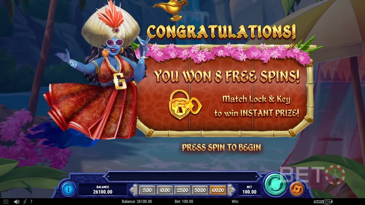 Wygraj 1,234x swój zakład na slocie 1001 Mystery Genie Fortunes!