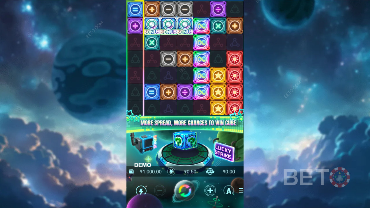 Funkcje bonusowe wyjaśnione w Cube? by PlayStar