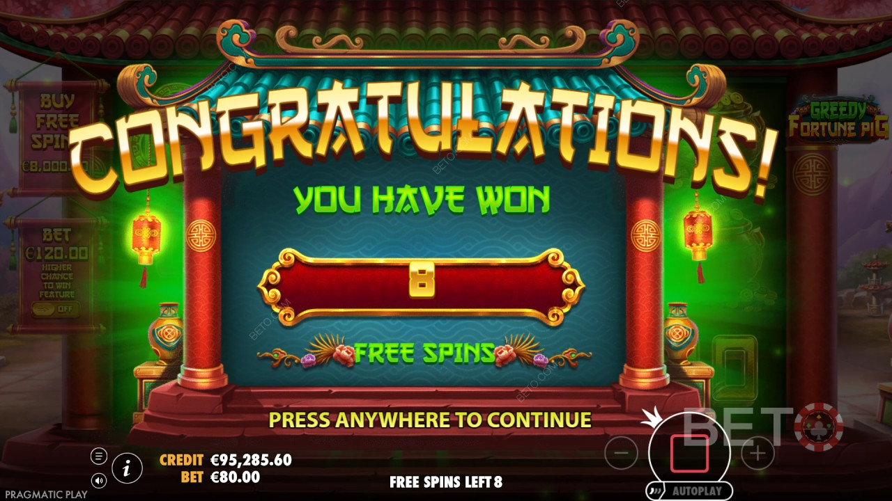 Wygraj 8,888x swój zakład na slocie Greedy Fortune Pig!