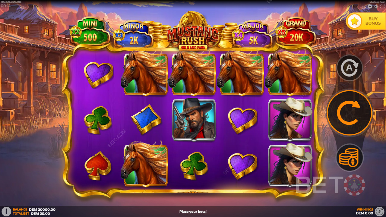 Jak grać w Mustang Rush od Mancala Gaming?