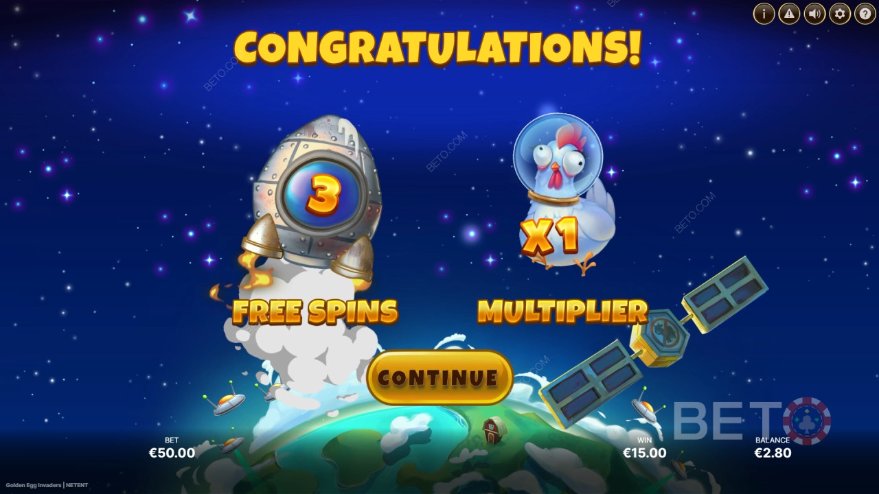 Funkcje bonusowe wyjaśnione w Golden Egg Invaders przez NetEnt