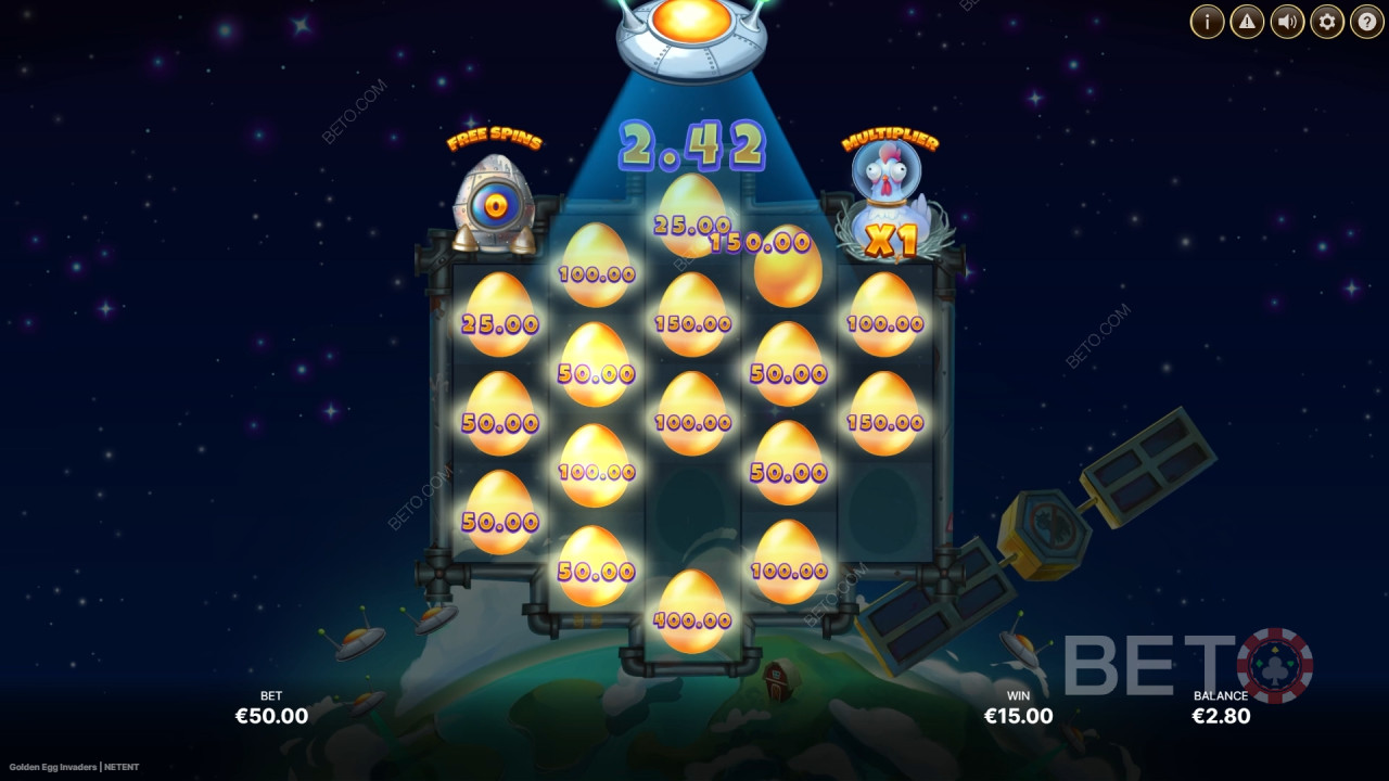 Recenzja Golden Egg Invaders od BETO Slots