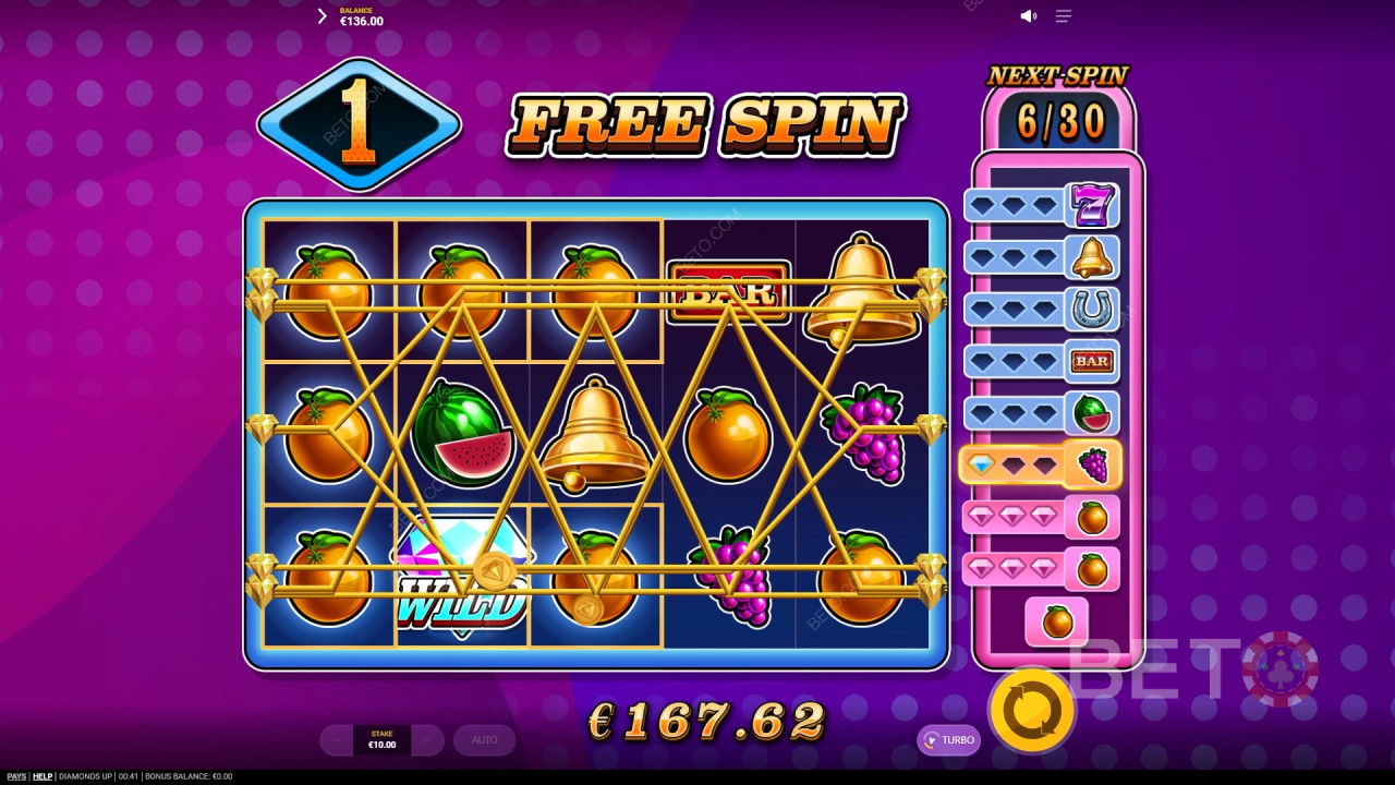 Recenzja Diamonds Up od BETO Slots