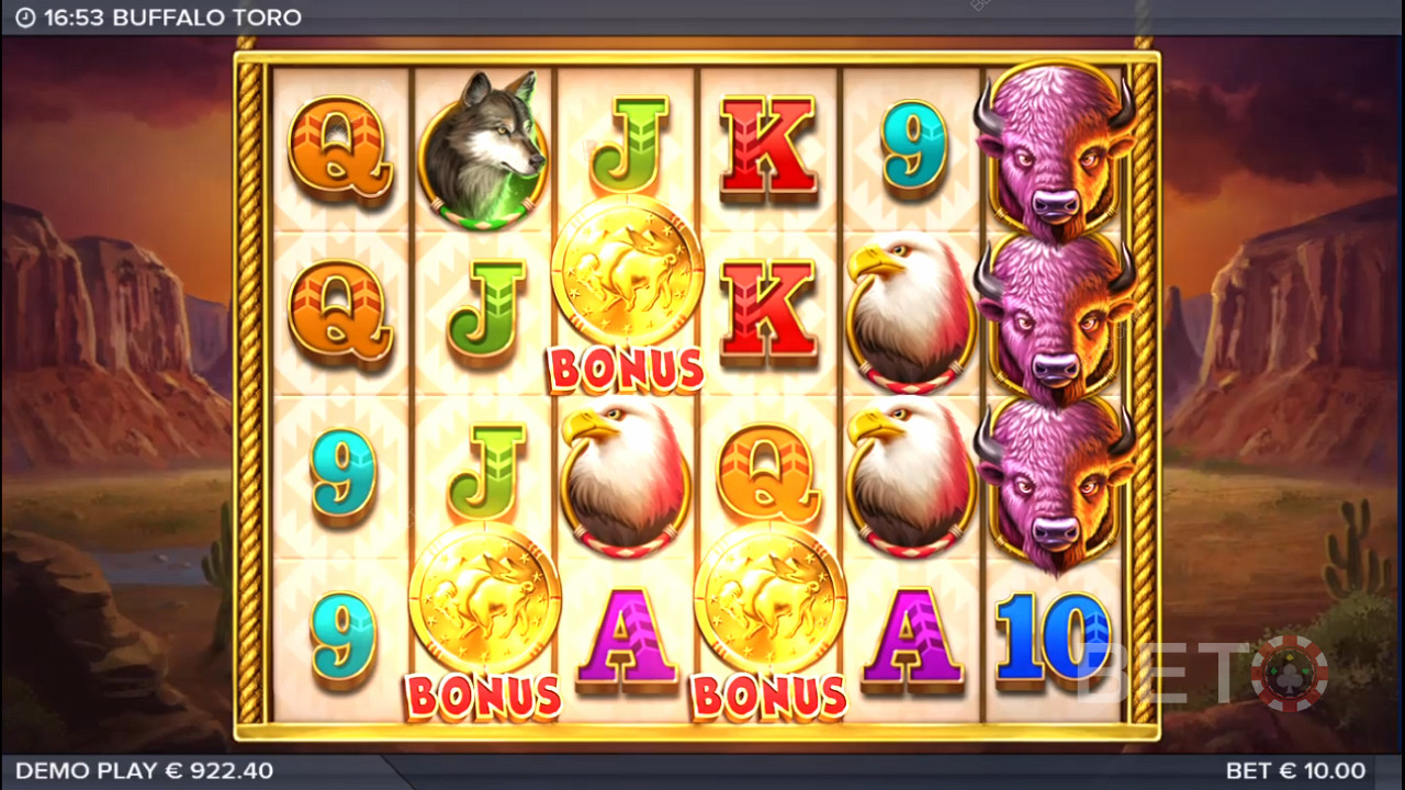 3 lub więcej symboli bonusowych uruchomi rundę bonusową Free Spins