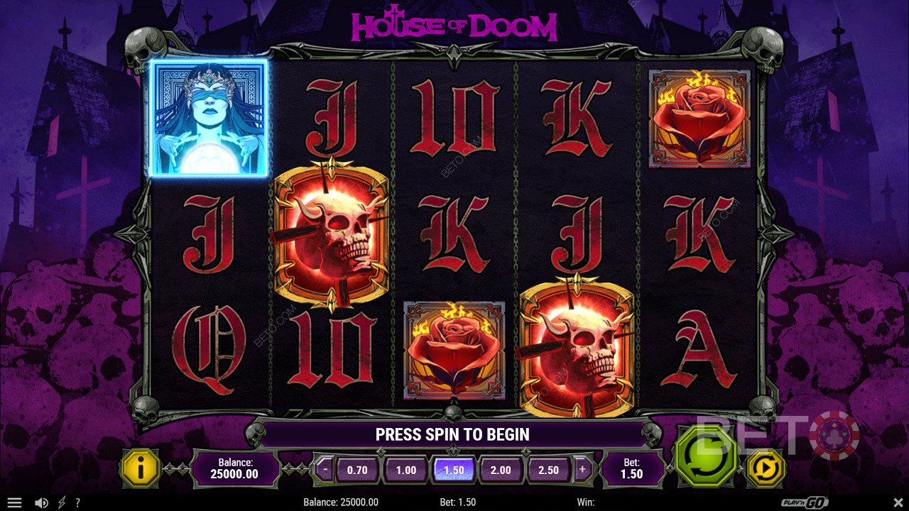 Zatrzymaj co najmniej 3 symbole Scatter symbolu Doom, aby odblokować funkcję Doom Spins i jej bonusy.