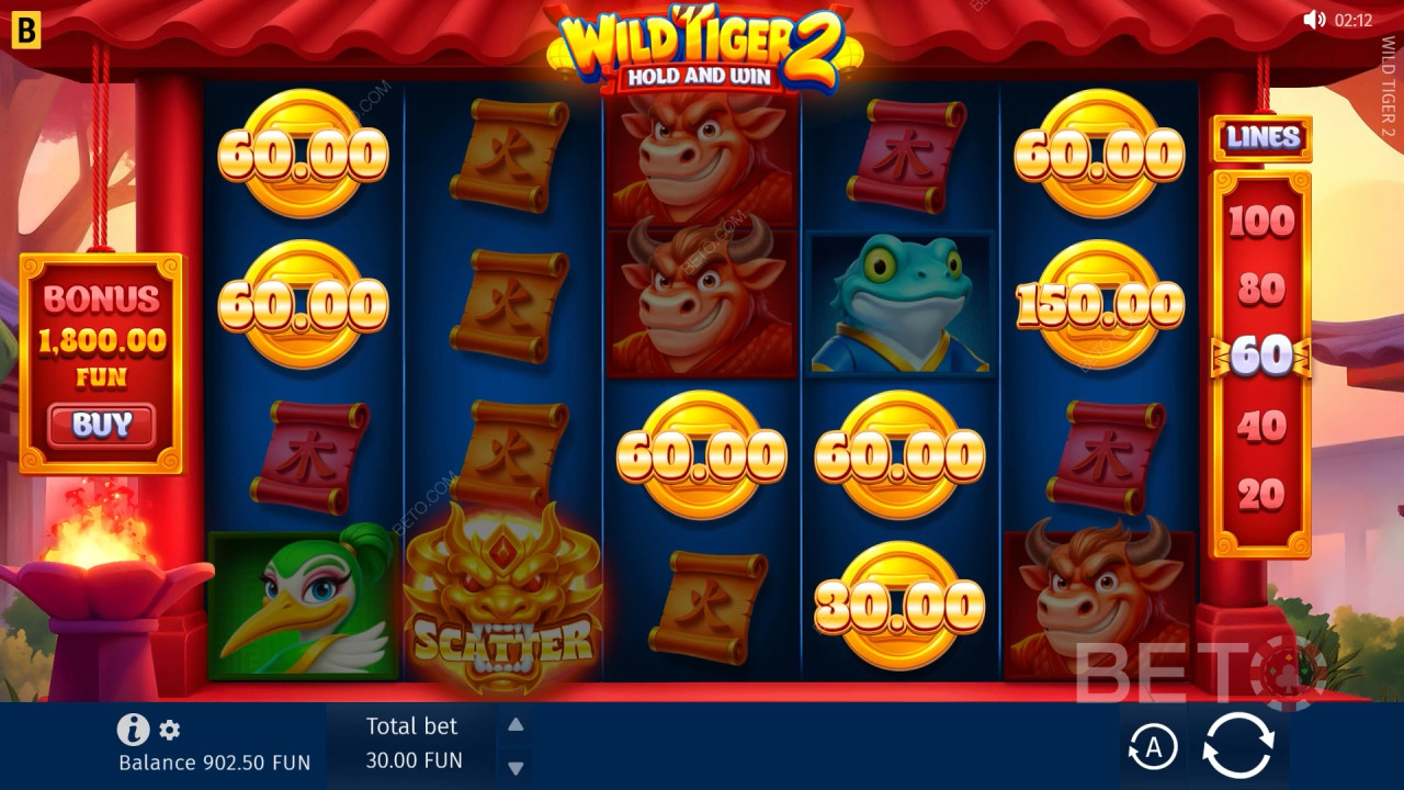 Recenzja gry „Wild Tiger 2” autorstwa BETO Slots