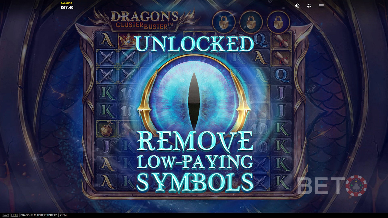 Wygraj 7,777x swój zakład na automacie Dragons Clusterbuster!