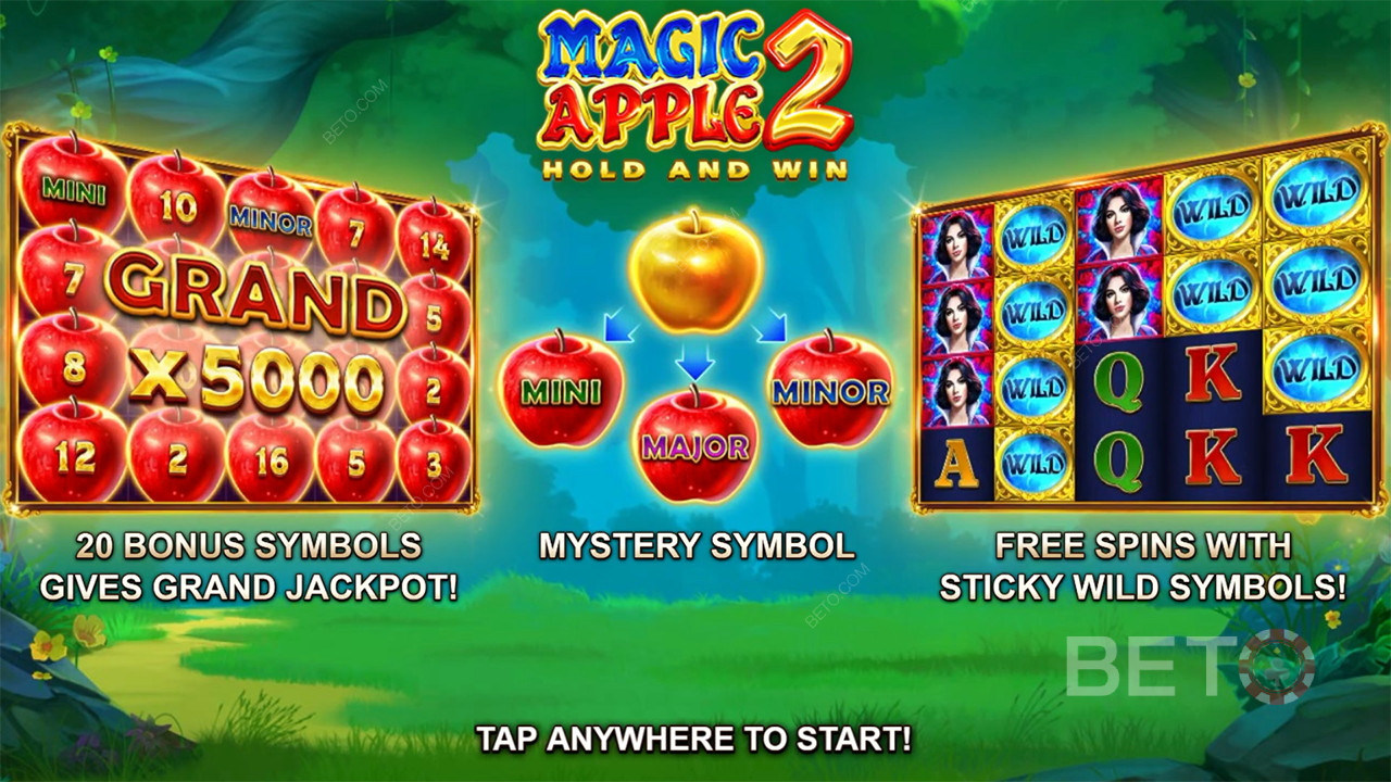 Dodatkowe funkcje wyjaśnione w Magic Apple 2 przez Booongo