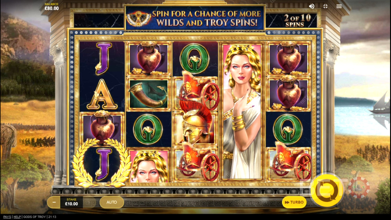 Recenzja Gods of Troy od BETO Slots