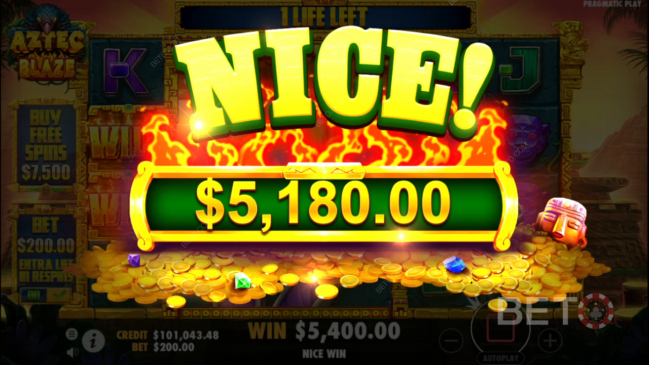 Wygraj 2 000x swój zakład na automacie online Aztec Blaze!
