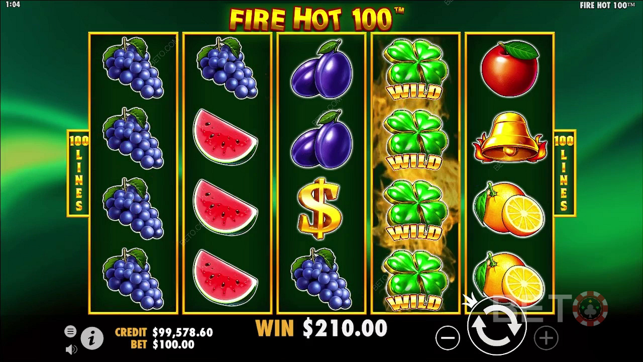 Recenzja Fire Hot 100 od BETO Slots