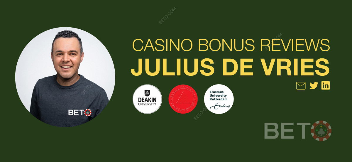 Julius de Vries jest certyfikowanym ekspertem w dziedzinie hazardu i pisarzem
