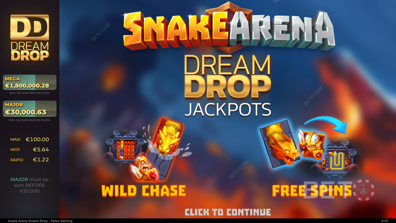 Snake Arena Recenzja Dream Drop od BETO Slots