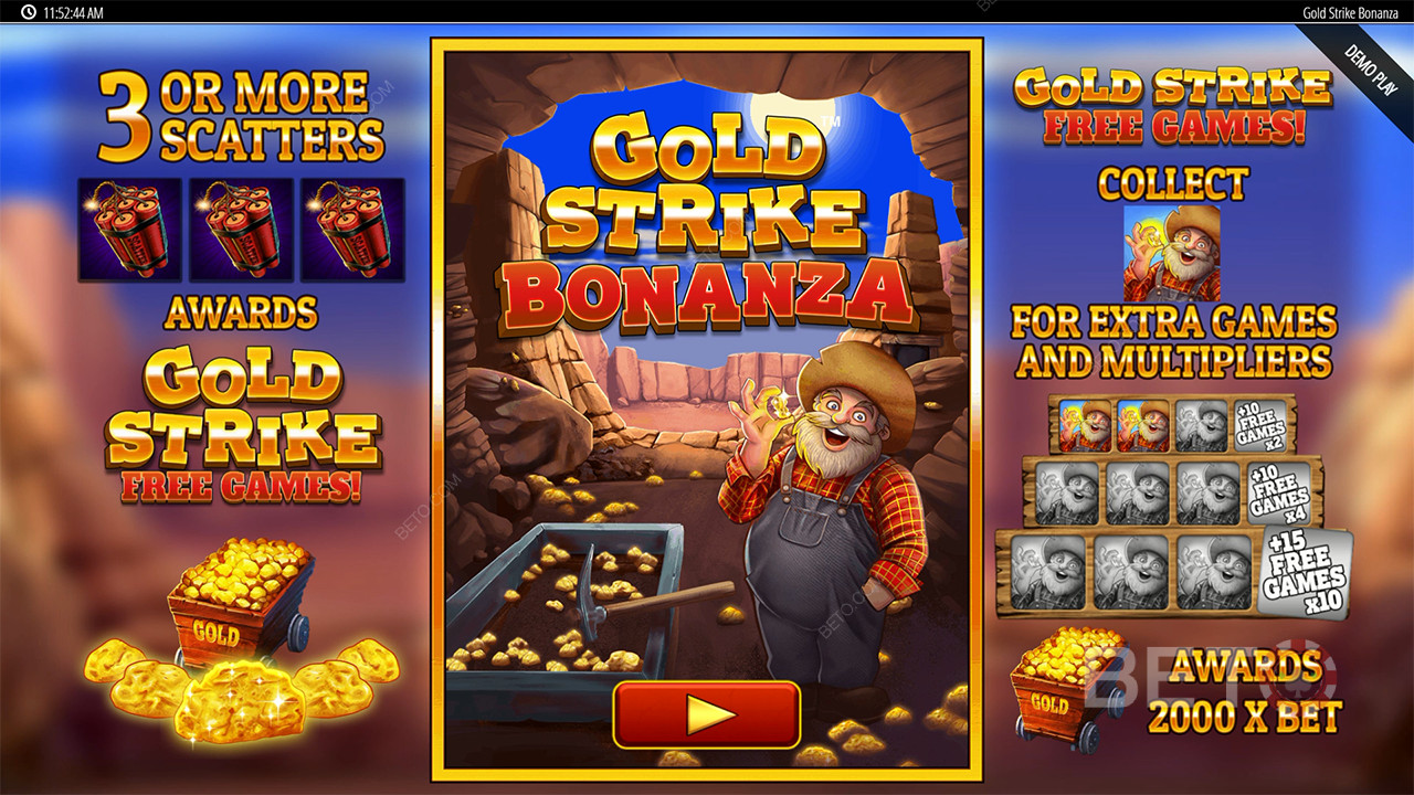 Funkcje bonusowe wyjaśnione w Gold Strike Bonanza Fortune Play przez Blueprint