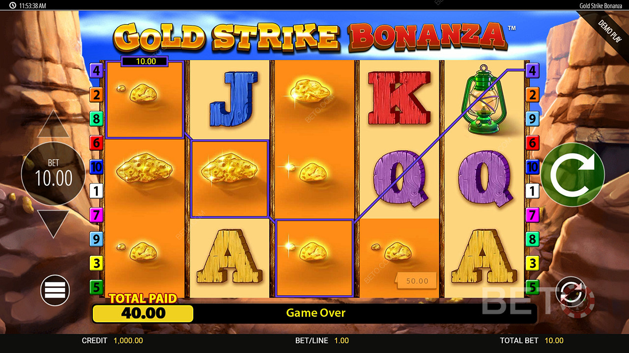 Wygraj 2 500x swój zakład na automacie Gold Strike Bonanza Fortune Play!