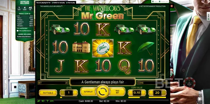 Najlepszym miejscem online do gry w sloty online jest strona Mr Green.