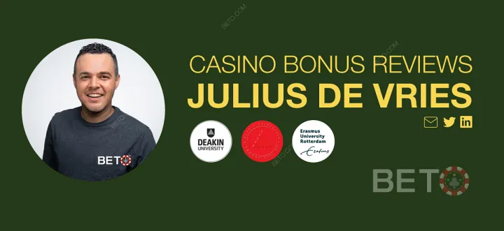Recenzent bonusów i warunków w kasynie Julius de Vries.
